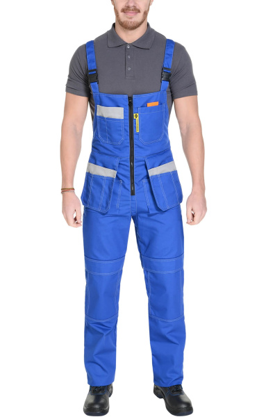 Костюм "Профессионал-2", куртка, п/к, василек-светло-серый