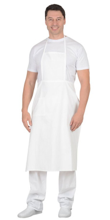 Фартук повара с грудкой (бязь) белый, (кратно 10 шт.)