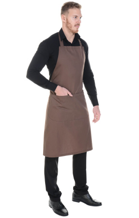 Фартук «BARISTA» с нагрудником, цвет chocolate (темно-коричневый)