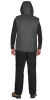 Жилет "ИМИДЖ" тёмно-серый, на подкладке флис, с капюшоном