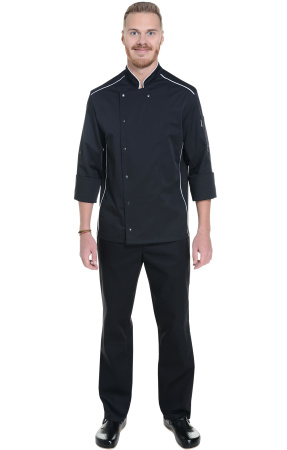 Китель поварской RICON (РИКОН) black (черный)