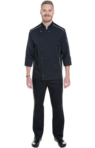 Китель поварской RICON (РИКОН) black (черный)