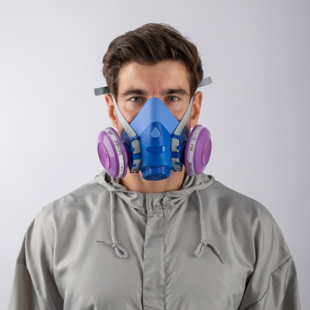 Полумаска защитная силиконовая BAIANDA FEA 07 (байонет) 