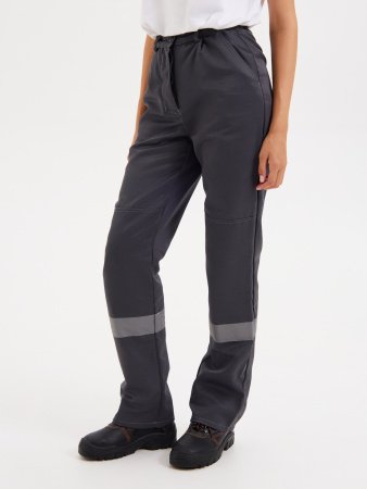 Костюм женский "Нова" КУРТКА+БРЮКИ, цв. т.сер/красный