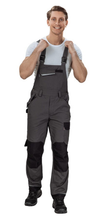 Полукомбинезон мужской "Сюрвейер" тёмно-серый/чёрный