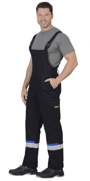 Костюм "БОСТОН" куртка, п/к 100% Х/Б, т.синий с васильковым