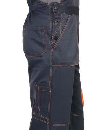 Полукомбинезон "CROWN", т.серый с оранжевым