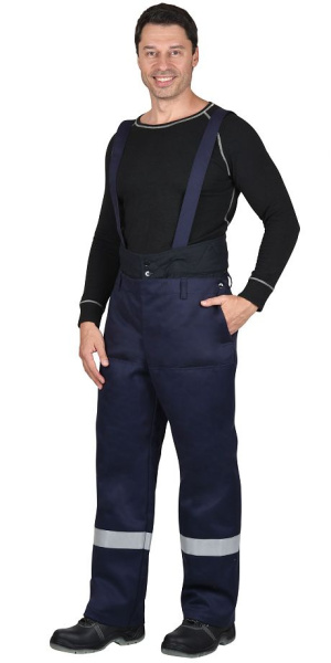 Костюм сварщика "Сфинкс" зимний: куртка, брюки синий (450-450 гр/кв.м) и СОП 50мм