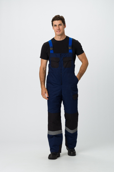 Костюм зимний "Вектрон-2" СОП (тк.Смесовая,240) п/к, т.синий/черный/васильковый