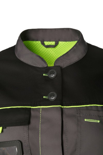 Халат КЛИНПЛЕКС ТЕХНОЛОГ женский черный/графит