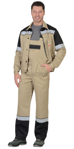 Костюм "ЛЕГИОНЕР" куртка, п/к песочный с черным СОП 50мм