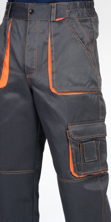 Брюки "CROWN" цв. т.серый с оранжевым