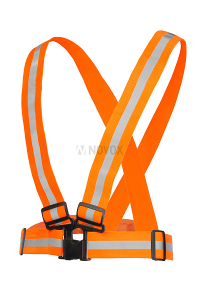 Ремень светоотражающий с наплечными лямками оранжевый