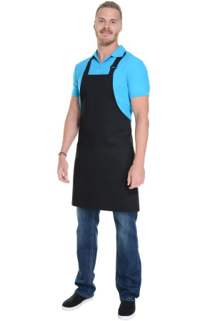 Фартук HORECA (ХОРЕКА) с нагрудником black (черный)