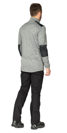 Куртка "Валма" трикотажная серый меланж/чёрный