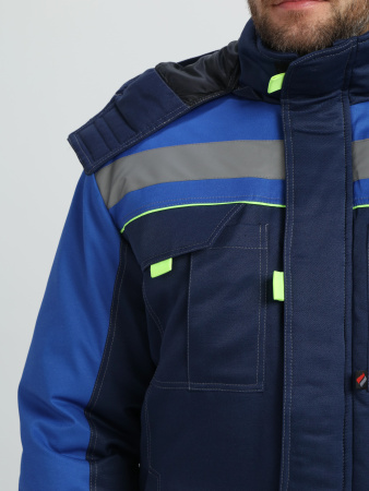 Костюм зимний "Бивек-2" СОП (тк.Смесовая,210) пк, т.синий/васильковый/лимонный