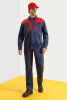 Костюм мужской "MARS" (МАРС), куртка, п/к, темно-синий с красным