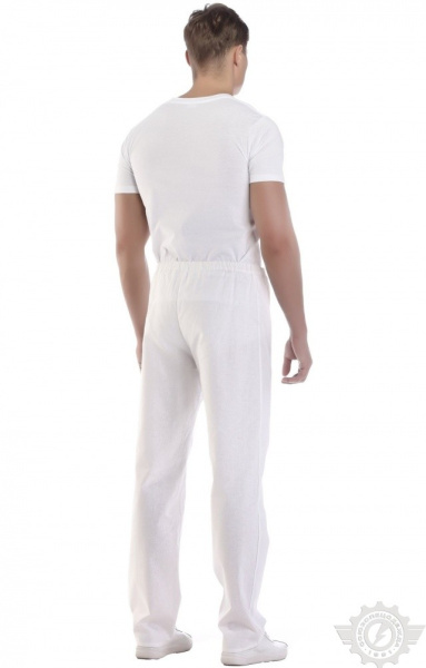 Брюки мужские поварские, белые