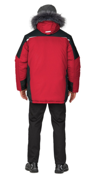 Куртка мужская утеплённая "Сюрвейер" красный/чёрный