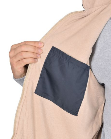 Жилет ЕВРОПА удлиненный (на подкладке флис) сине-серый