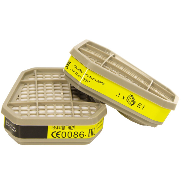 Фильтр для защиты от диоксида серы и других кислых газов и паров BAIANDA 5311 E1 (2 шт.)