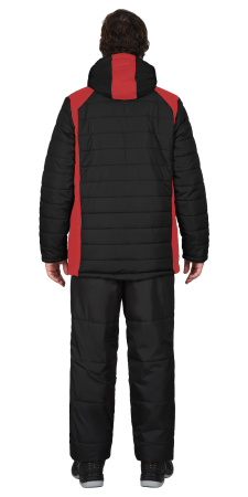 Куртка УРБАН черная с красным