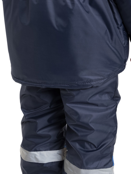 Костюм утепленный "Градус" куртка+п/к, тк. оксфорд, цв.т.синий/черн/василек