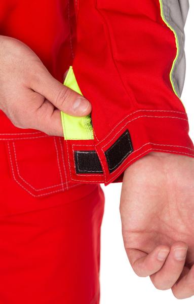 Костюм "Профессионал-2", куртка, п/к, красный-светло-серый