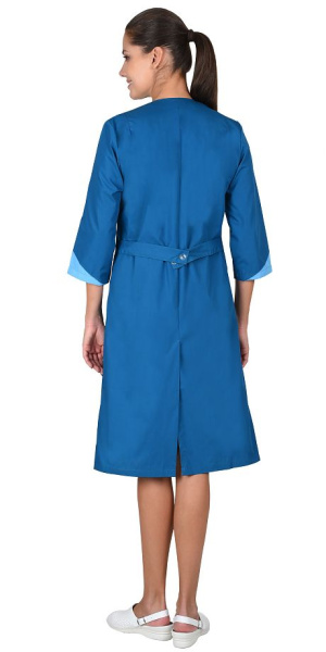 Халат "МАРЛЕН" женский морская волна с голубым (СТ)