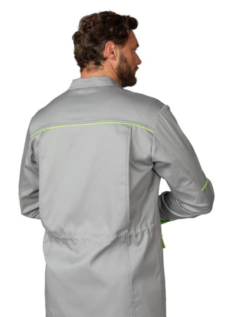 Куртка мужская "Эко-Босс" светло-серая/лимонная