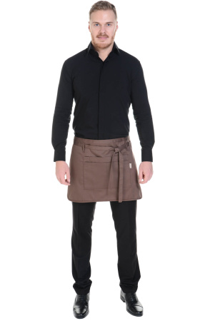 Фартук «BARISTA» укороченный, цвет chocolate (темно-коричневый)