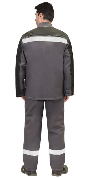 Костюм сварщика "ГЕРКУЛЕС" летний, куртка, п/к т.серый с черным, СОП 50мм