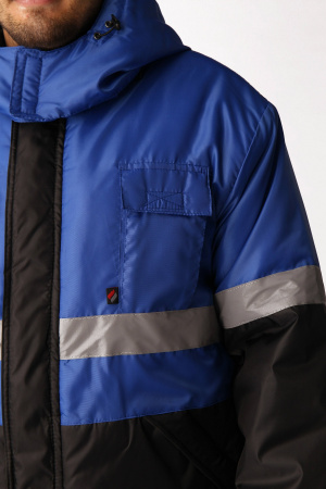 Костюм зимний "Мегрес-2" СОП (тк.OxLine,90) п/к, васильковый/черный