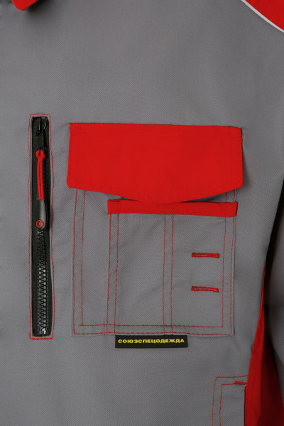 Костюм "STATUS" NEW 2 (Статус), куртка, п/к, т.серый красный