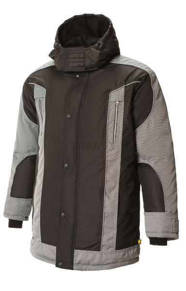 Куртка зимняя "Ультра", черный/серый