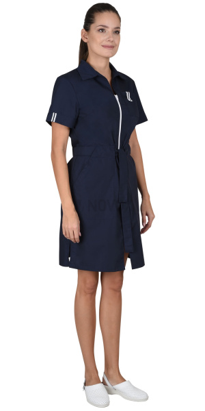 Халат "ВИКТОРИЯ" женский темно-синий