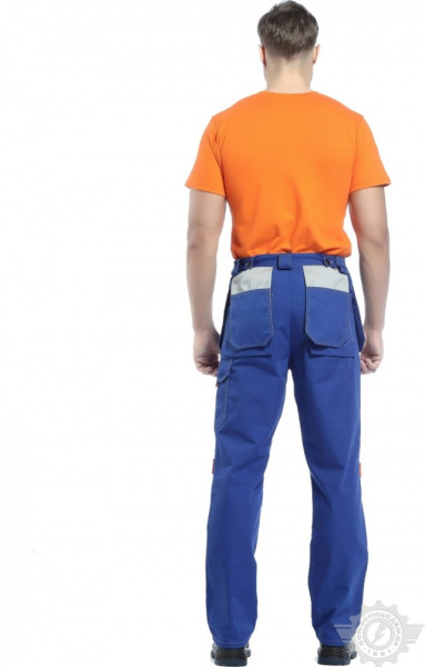 Костюм "Профессионал-1", куртка, брюки,  василек-светло-серый