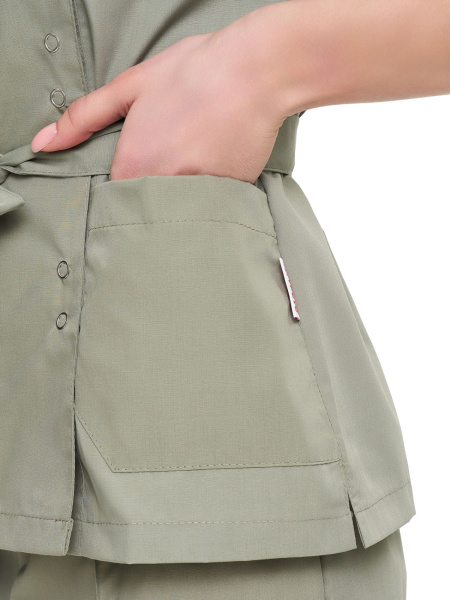 Костюм женский "Юмелия" зеленый воск