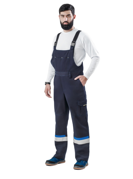 Костюм Бостон (тк.Саржа,320) п/к, т.синий/васильковый