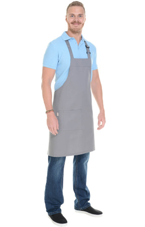 Фартук HORECA (ХОРЕКА) с нагрудником dark grey (темно-серый)