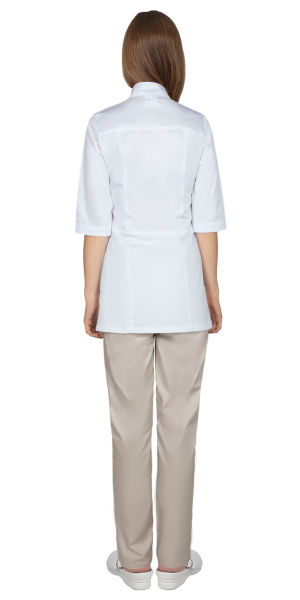 Костюм "БАРБАРА" женский белый с бежевым