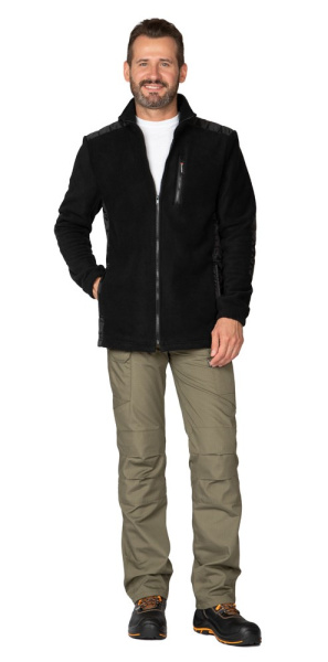 Куртка "Кеми" флисовая без капюшона чёрная