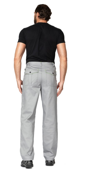 Брюки мужские "Эко-Босс" светло-серые/лимонные