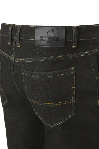 Брюки КОТПРОФИ (KOTPROFI) Джинс утепленные черные