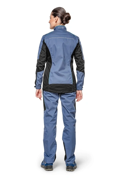 Костюм рабочий женский летний "Кранц" цвет маренго/черный/голубой