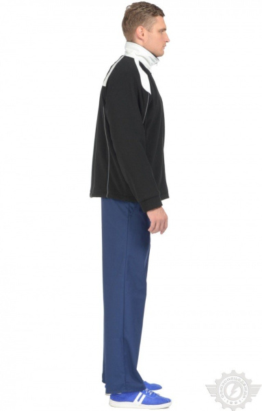 Куртка "Стиль" ткань "Флис" черно-белая