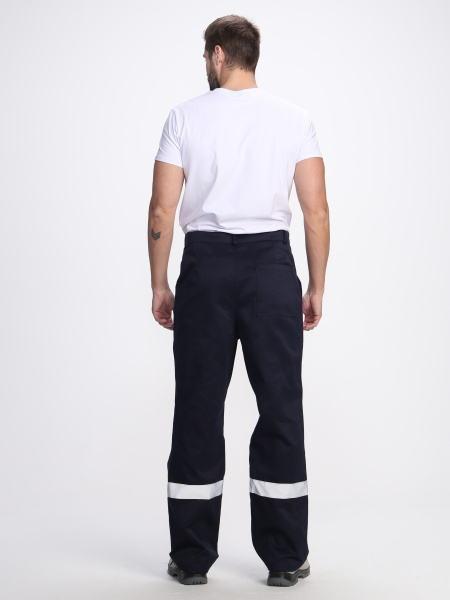 Костюм Фаворит-1 СОП усиленный UZ (тк.Смесовая,210) брюки, т.синий/васильковый/красный