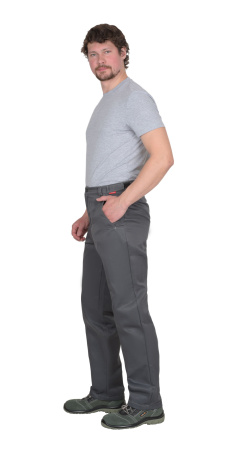 Костюм "ФАВОРИТ" куртка, брюки темно-серый со св.серым, 80% ПЭ, 20% ХБ