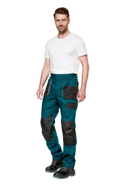 Брюки рабочие мужское летние "Снейк" цвет темно-бирюзовый/черный