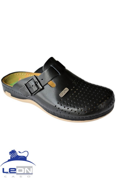 Сабо "Leon" ("Леон") мужские, ПУ, черные